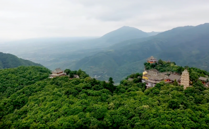 航拍甘肅崆峒山，被譽為中華道教第一山